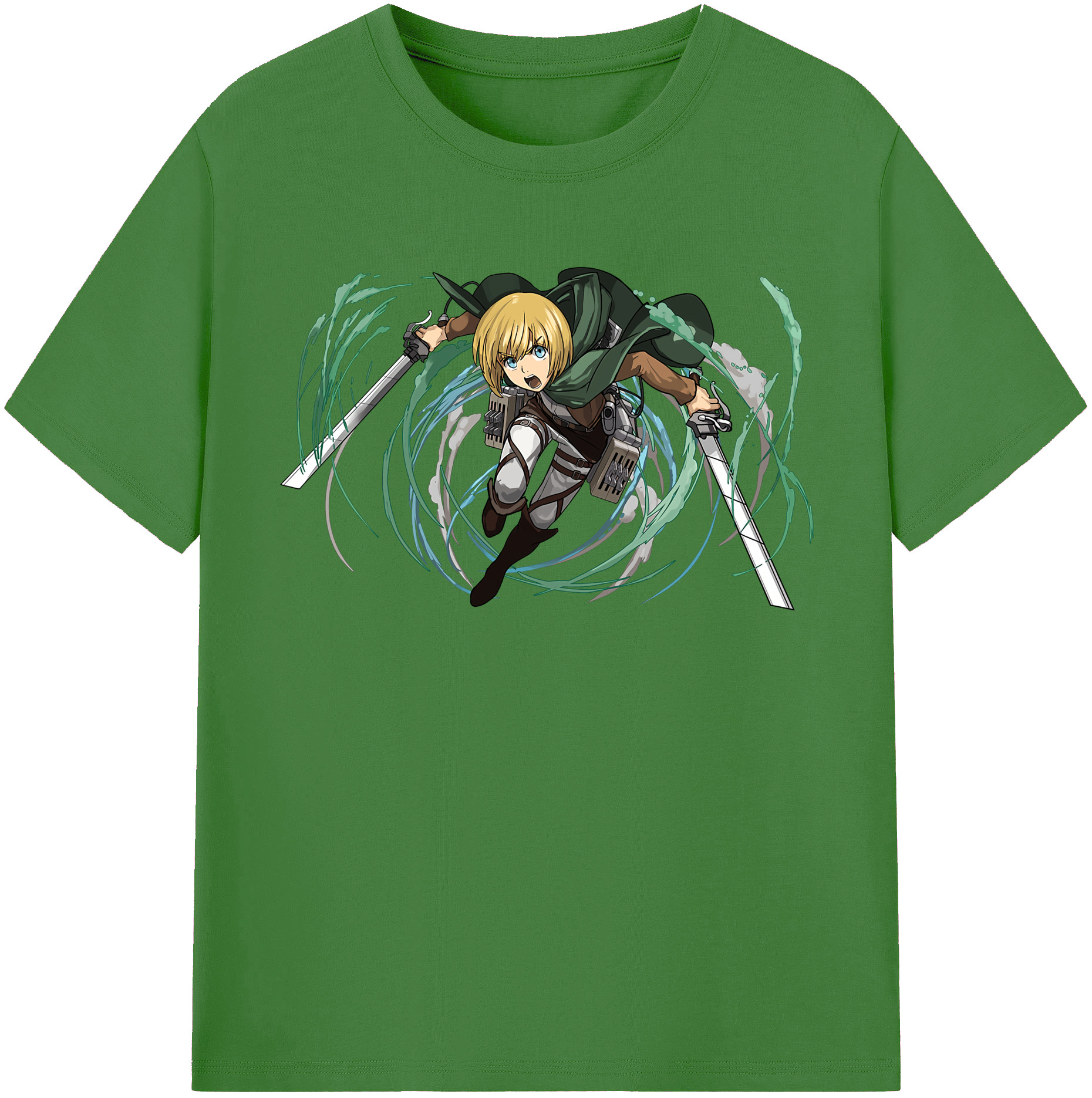 （画像用） 進撃の巨人 アルミン·アルレルト Attack on Titan Armin Arlert レディースカジュアルプリントTシャツ（綿100％）